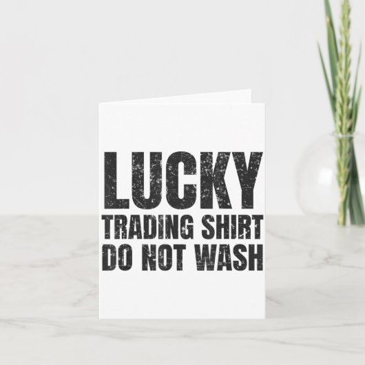 Lucky Trading Shirt Funny Stock Market Traders G Kaart (Voorkant)