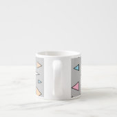 Lucky Triangles Pastel Kleuren Espresso Mok (Achterkant)