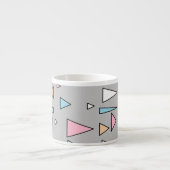 Lucky Triangles Pastel Kleuren Espresso Mok (Voorkant)