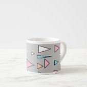 Lucky Triangles Pastel Kleuren Espresso Mok (Voorkant rechts)