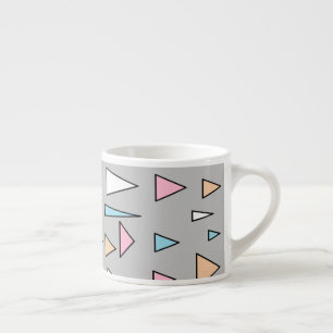 Lucky Triangles Pastel Kleuren Espresso Mok