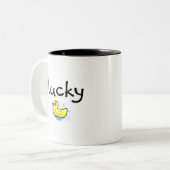 Lucky Tweekleurige Koffiemok (Voorkant links)