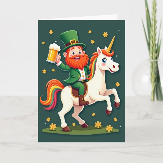 Lucky Unicorn Celebration Card Kaart (Voorkant)