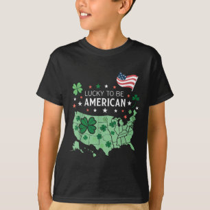 Lucky USA Clover Kaart - Shamrock American St. Pat T-shirt