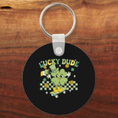 Lucky vent Functie St. Patrick's Day Kind Skateboa Sleutelhanger (Voorkant)