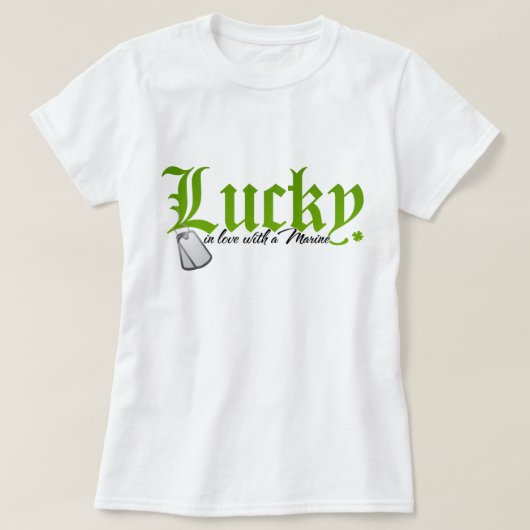 Lucky verliefd op een M A R I E T-shirt (Design voorkant)