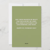 Lucky Vibes Boho St Patrick's Day Ierse Klaver Feestdagenkaart (Achterkant)