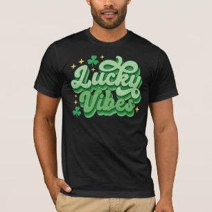 Lucky Vibes Clover Green Feestelijke Graphic T-shirt