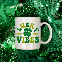 Lucky Vibes Four Leaf Clover Koffiemok