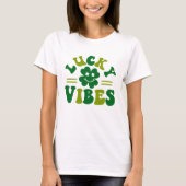 Lucky Vibes Four Leaf Clover T-shirt (Voorkant)