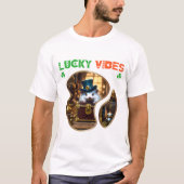 Lucky Vibes - Groene Glow Dance Party T-shirt (Voorkant)