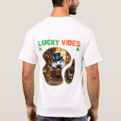 Lucky Vibes - Groene Glow Dance Party T-shirt (Achterkant)