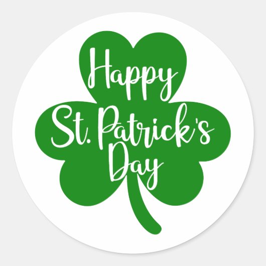 Lucky Vibes – Happy St. Patrick’s Day! 🍀✨ Ronde Sticker (Voorkant)