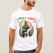 Lucky Vibes - Iers Geluk en Lach T-shirt (Voorkant)