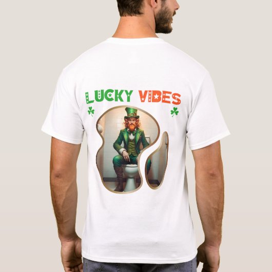 Lucky Vibes - Iers Geluk en Lach T-shirt (Achterkant)