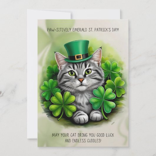 Lucky Vibes Only: de ultieme St. Paddy's Day Kaart (Voorkant)