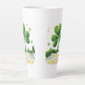 Lucky Vibes Only Yarn Clover St. Patrick's Day Latte Mok (Voorkant)
