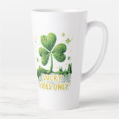 Lucky Vibes Only Yarn Clover St. Patrick's Day Latte Mok (Rechts)