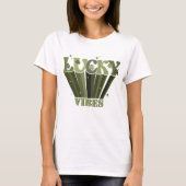 Lucky Vibes Retro St Patrick's Day Irish Shamrock T-shirt (Voorkant)