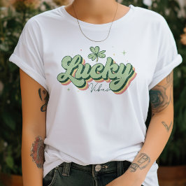 Lucky Vibes Shamrock St. Patrick's Day T-shirt