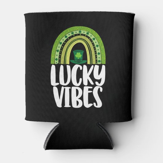 Lucky Vibes St Patricks Day Blikjeskoeler (Voorkant)