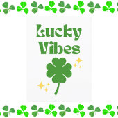 Lucky Vibes St. Patrick's Day Briefkaart