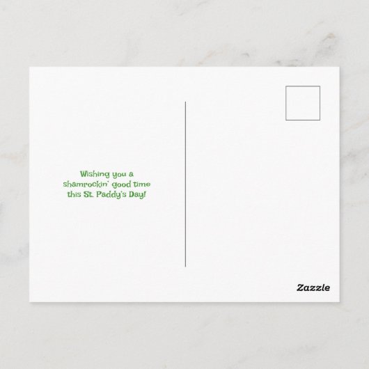 Lucky Vibes St. Patrick's Day Briefkaart (Achterkant)