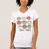 Lucky Vibes, St Patrick's Day Shirt, Trendy T-shirt (Voorkant)