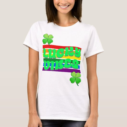 Lucky Vibes St. Patrick's Day T-shirt (Voorkant)