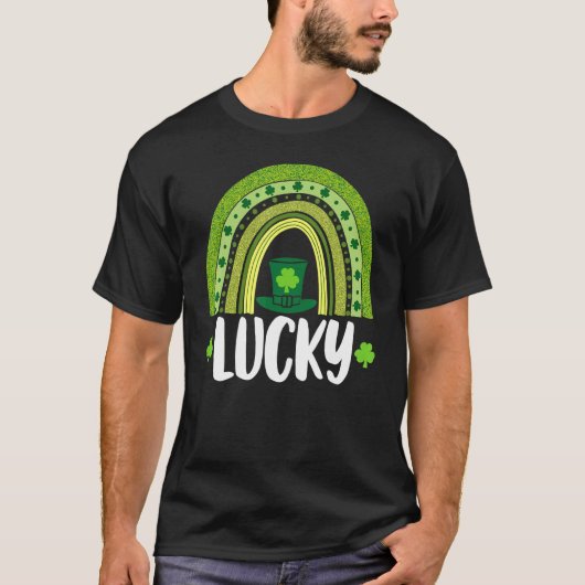 Lucky Vibes Women St Patrick's Day Rainbow Love 1 T-shirt (Voorkant)