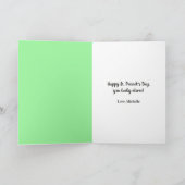 Lucky Vier Leaf Clover Happy St. Patricks Day Feestdagen Kaart (Binnen)