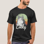 Lucky Vintage Cat Graphic T-shirt (Voorkant)