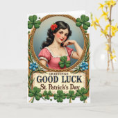 Lucky Vintage Greetings Day Card Kaart (Gele Bloem)