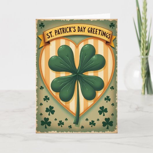 Lucky Vintage St. Patrick Dag Kaart (Voorkant)
