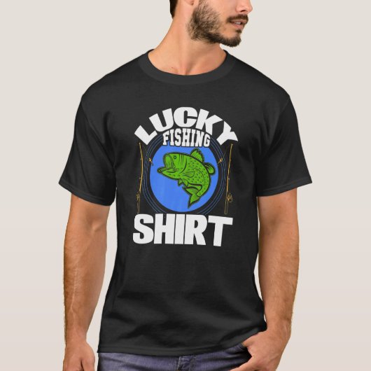 Lucky Vissen Fisherman Fish T-shirt (Voorkant)