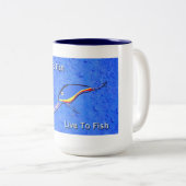 Lucky Vissen Lure Tweekleurige Koffiemok (Voorkant rechts)