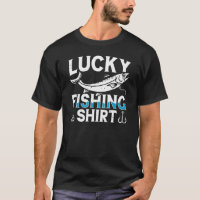 Lucky vissen shirt grappig humor T-shirt