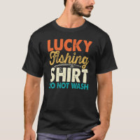 Lucky vissen shirt grappig humor T-shirt