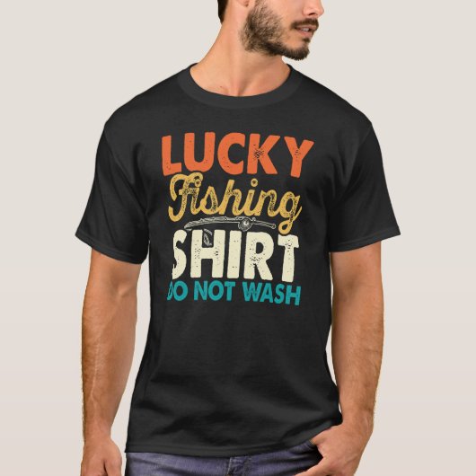 Lucky vissen shirt grappig humor T-shirt (Voorkant)