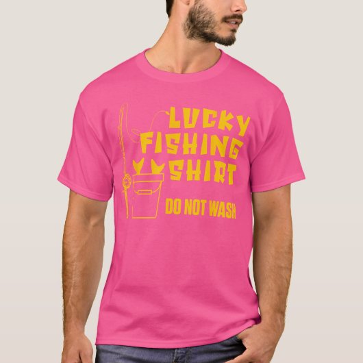 Lucky Vist Fisher niet op Geviste staaf T-shirt (Voorkant)