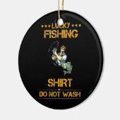 Lucky Vist geen grappige tekst Keramisch Ornament (Links)