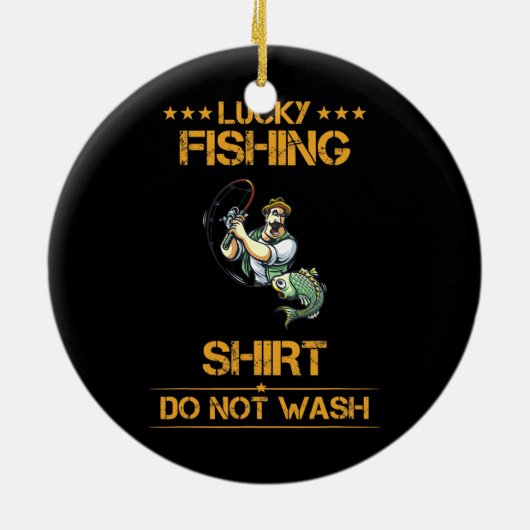 Lucky Vist geen grappige tekst Keramisch Ornament (Achterkant)