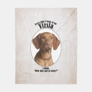 Lucky Vizsla Fleece Deken