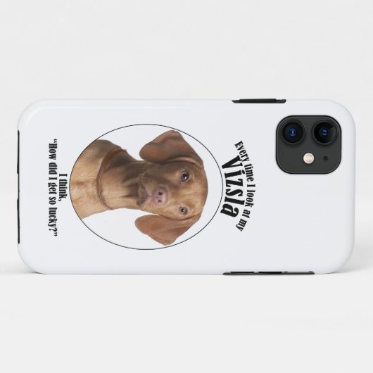 Lucky Vizsla iPhone Case (Achterkant (horizontaal))