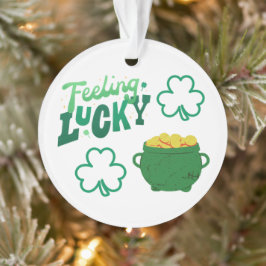 Lucky voelen op een ornament