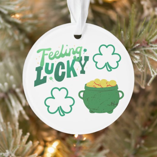 Lucky voelen op een ornament (Boom)