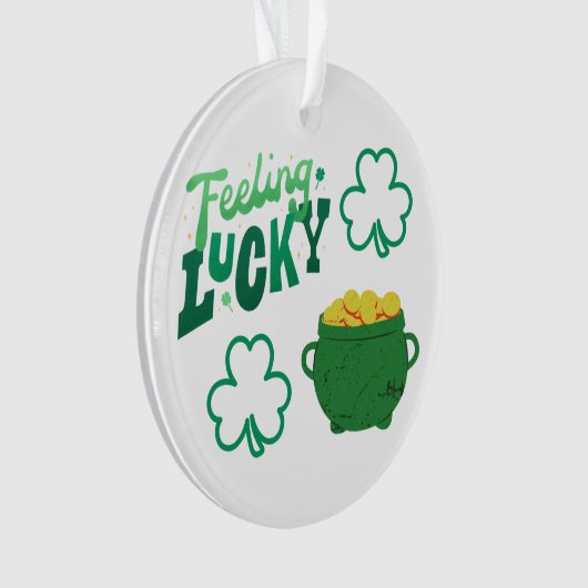 Lucky voelen op een ornament (voorkant)