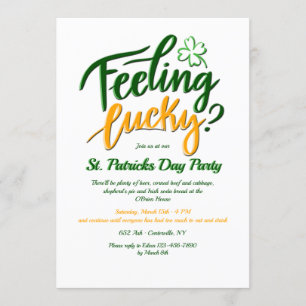 Lucky voelen? St. Patrick's Day Invitation Kaart
