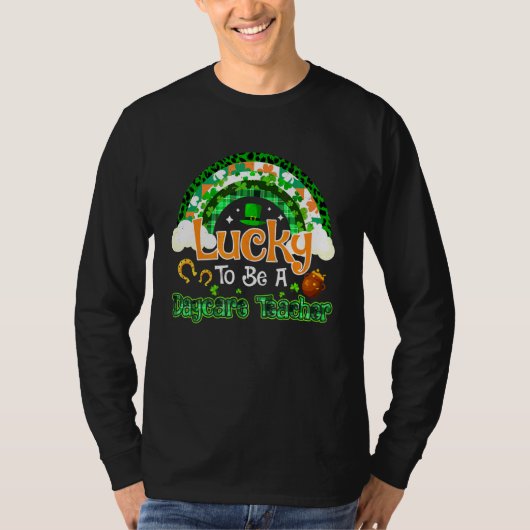 Lucky voor dagleraar Shamrock Rainbow Patri T-shirt (Voorkant)