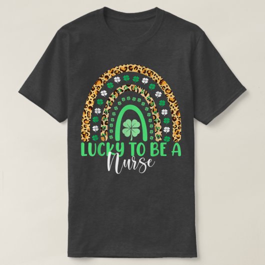 Lucky voor een zuster Regenboogluipaard St Patrick T-shirt (Design voorkant)